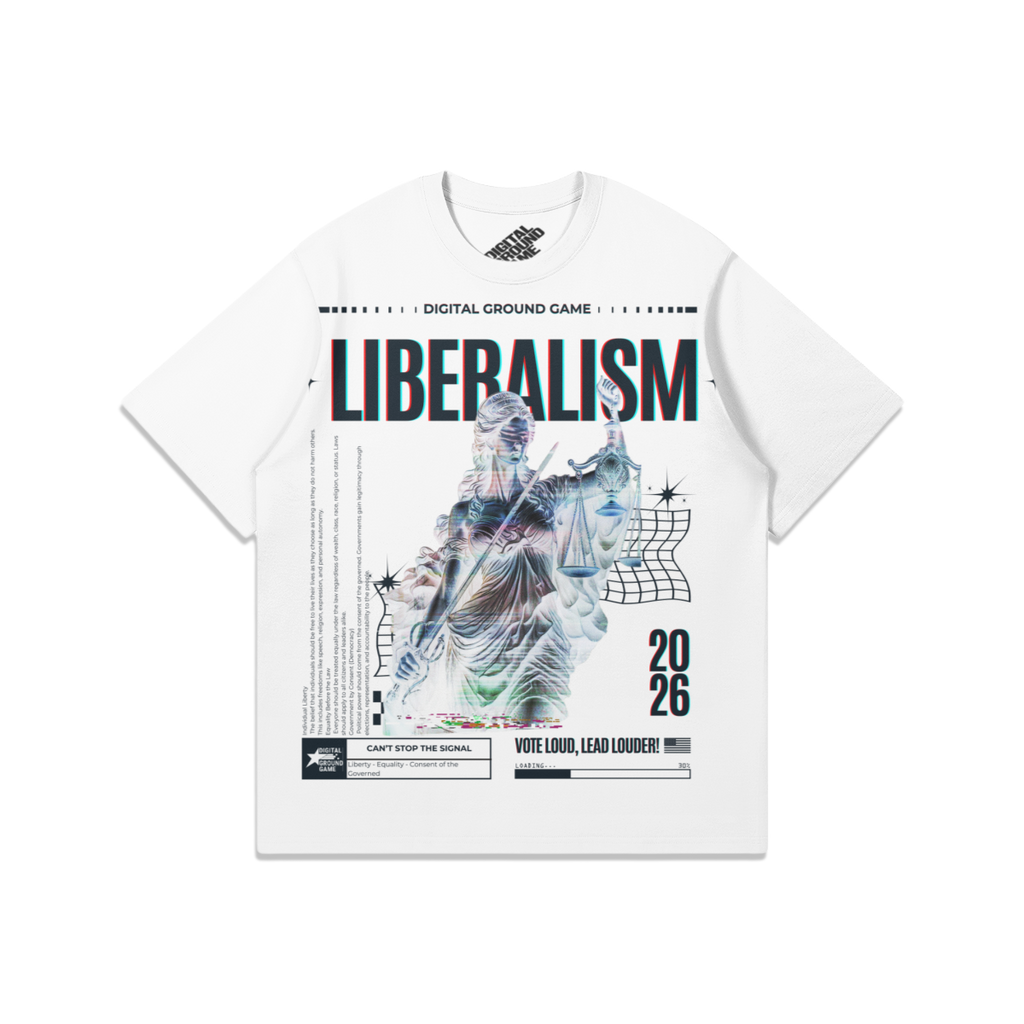 Liberalism Heavyweight Tee, White