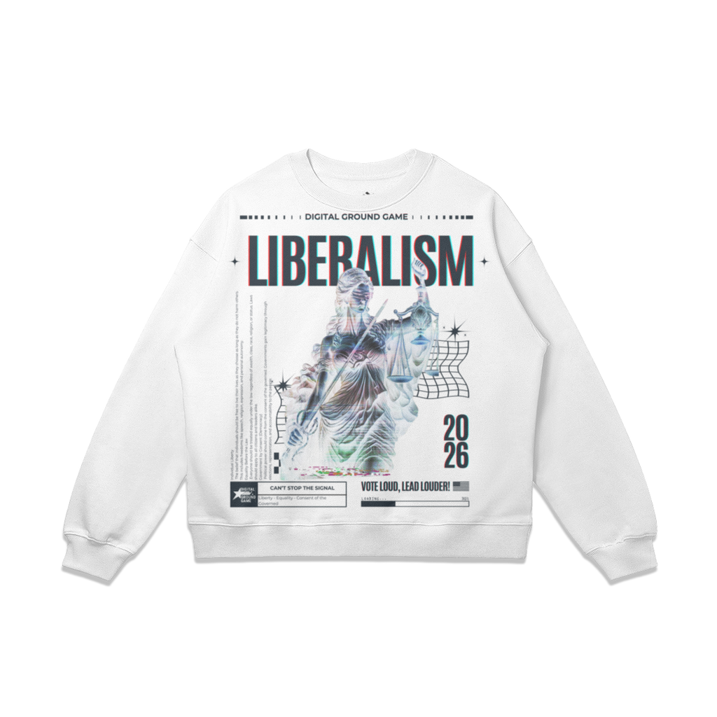 Liberalism Oversized Sweatshirt, White