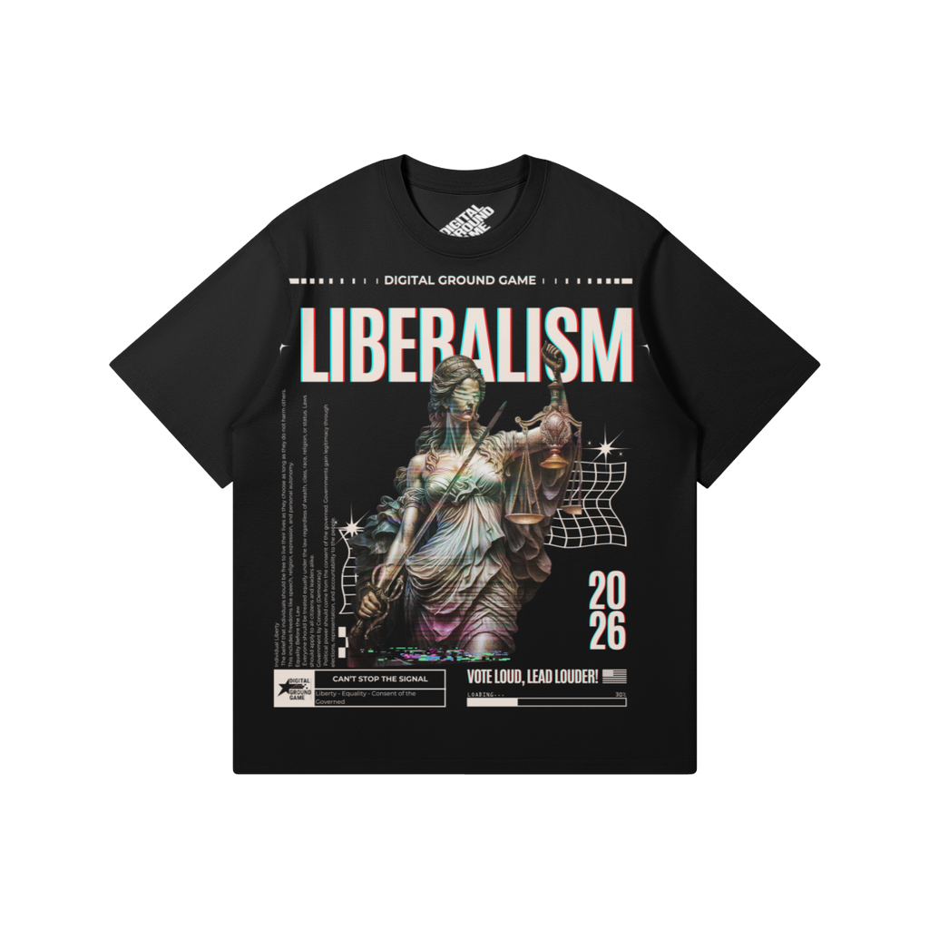 Liberalism Heavyweight Tee, Black